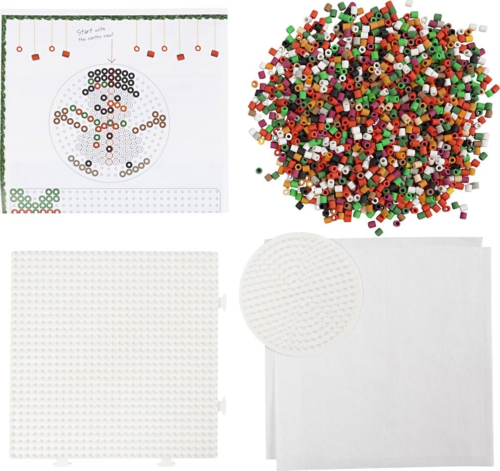Rør Perler Julepynt Diy Kit - Bil - Rensdyr - Snemand - Nisse - Nabbi