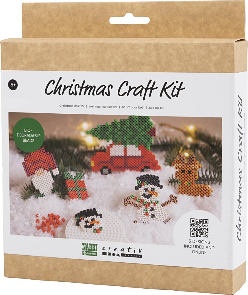 Rør Perler Julepynt Diy Kit - Bil - Rensdyr - Snemand - Nisse - Nabbi
