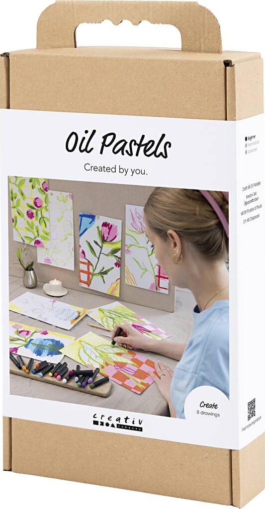 Diy Kit Oliepastel - Blomster - Assorterede Farver