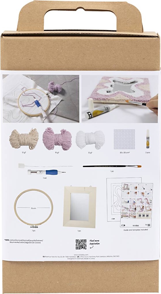 Diy Kit Punch Needle - Spejl - Pastelfarver