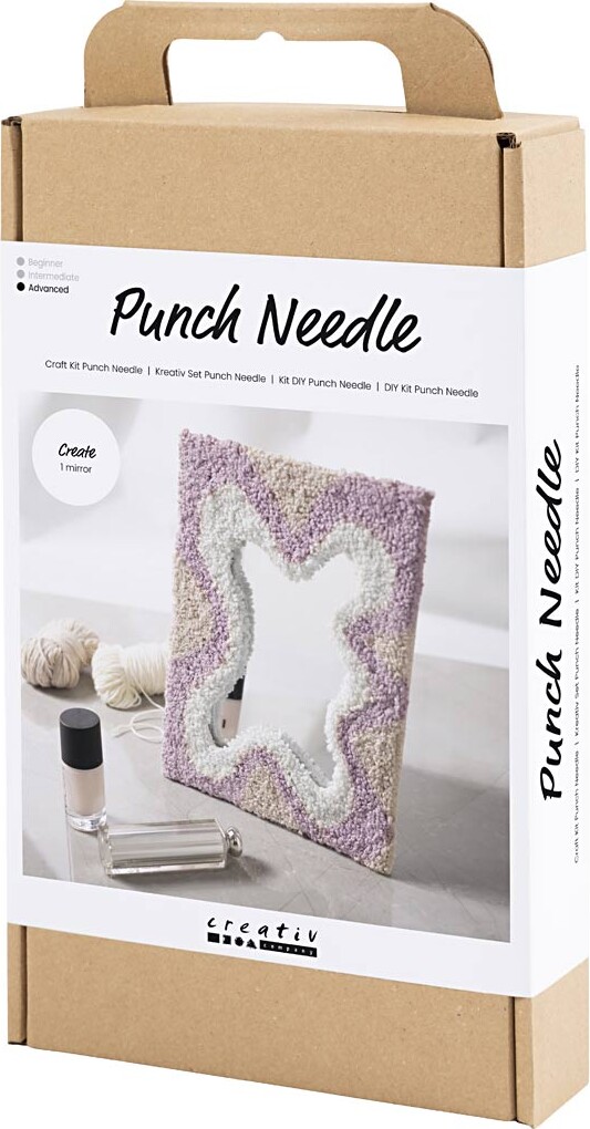 Diy Kit Punch Needle - Spejl - Pastelfarver