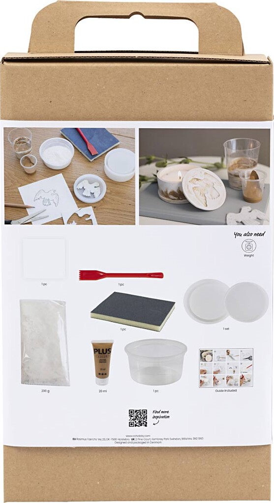 Diy Kit Resin Støbning - Krukke Med Låg - Beige - Off White