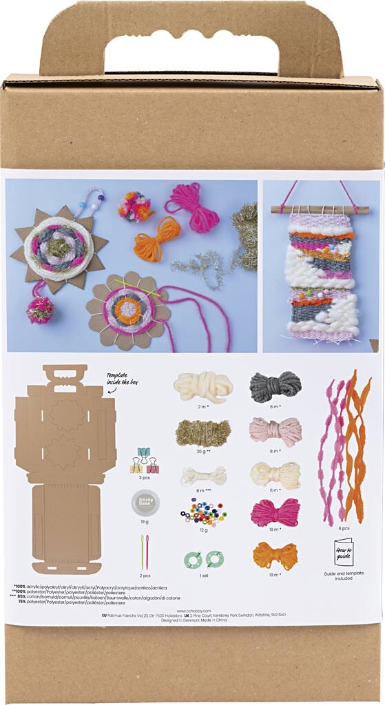 Diy Kit Vævning - Vægophæng - Assorterede Farver