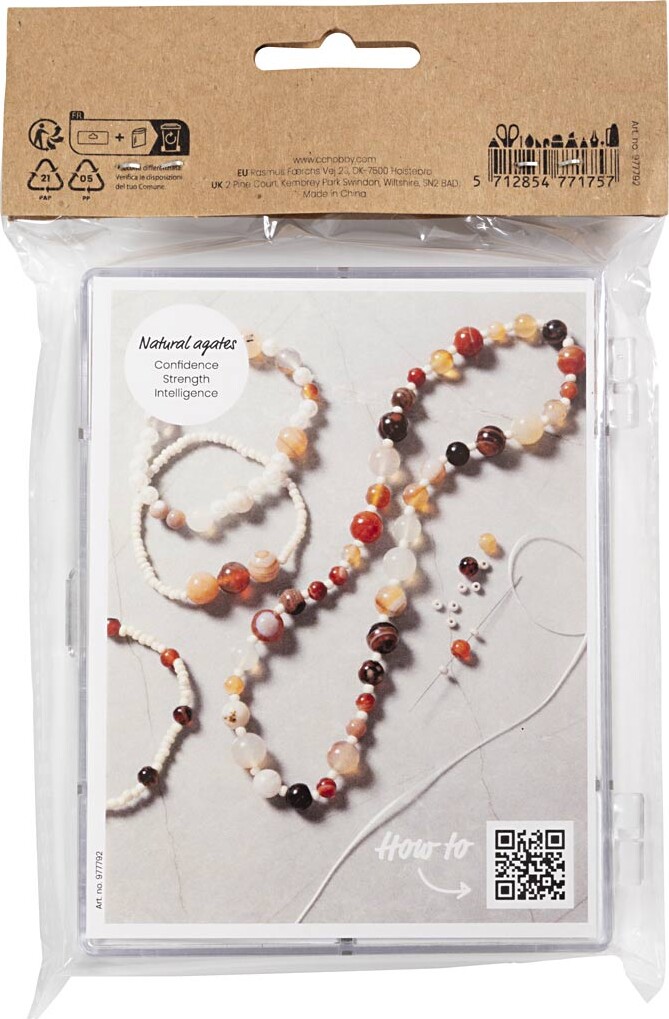 Diy Mix Smykker - Agater - Str 2 6-10 Mm - Hulstr 0 8-1 8 Mm - Assorterede