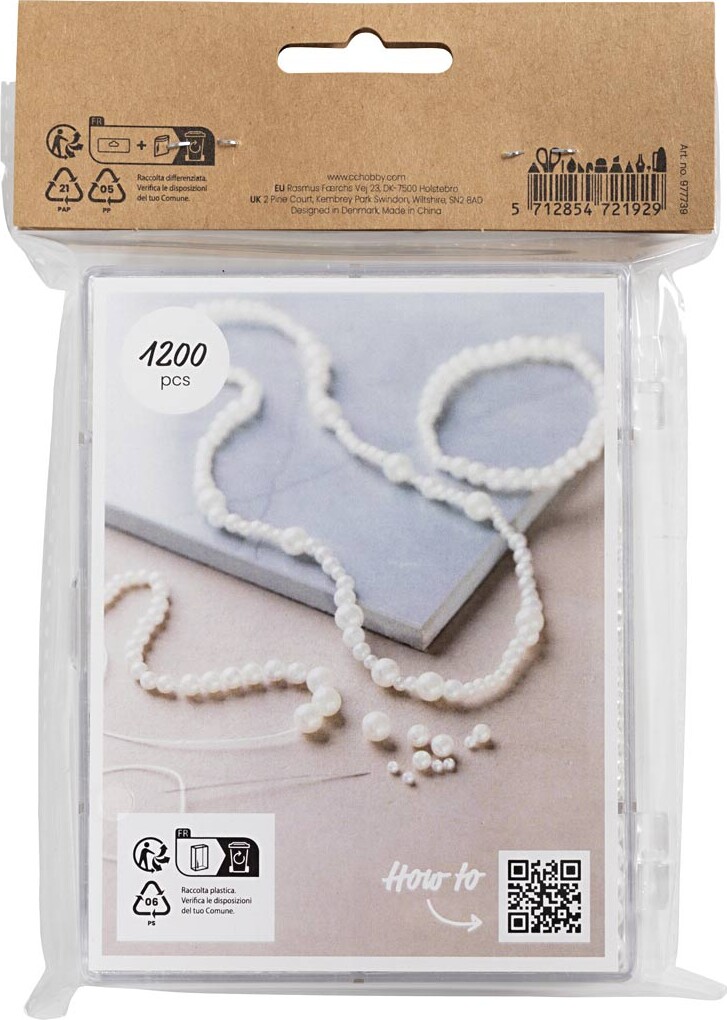 Diy Mix Smykker - Halskæde Og Armbånd - Hvid Perlemor - 1Pk