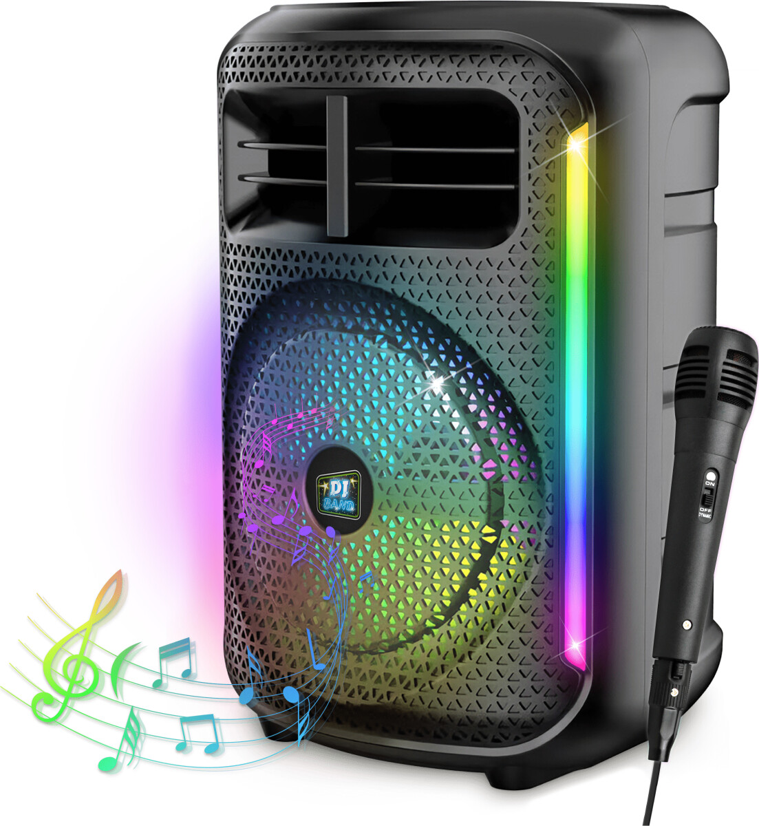 Dj Band - Karaoke Speaker - Højtaler Med Mikrofon Og Lys