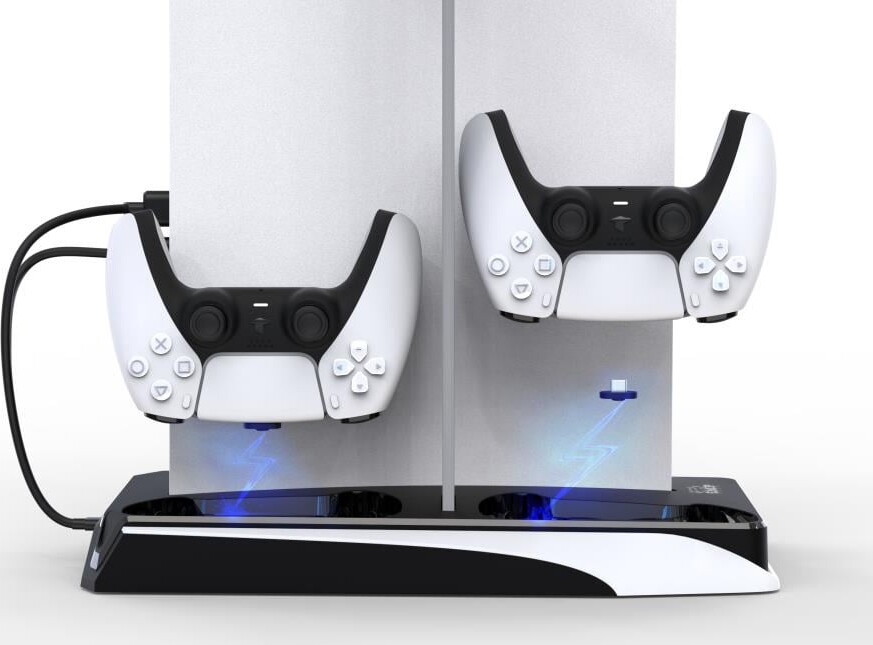 Dlx 2-I-1 Ps5 Dualsense Ladestation Og Køler