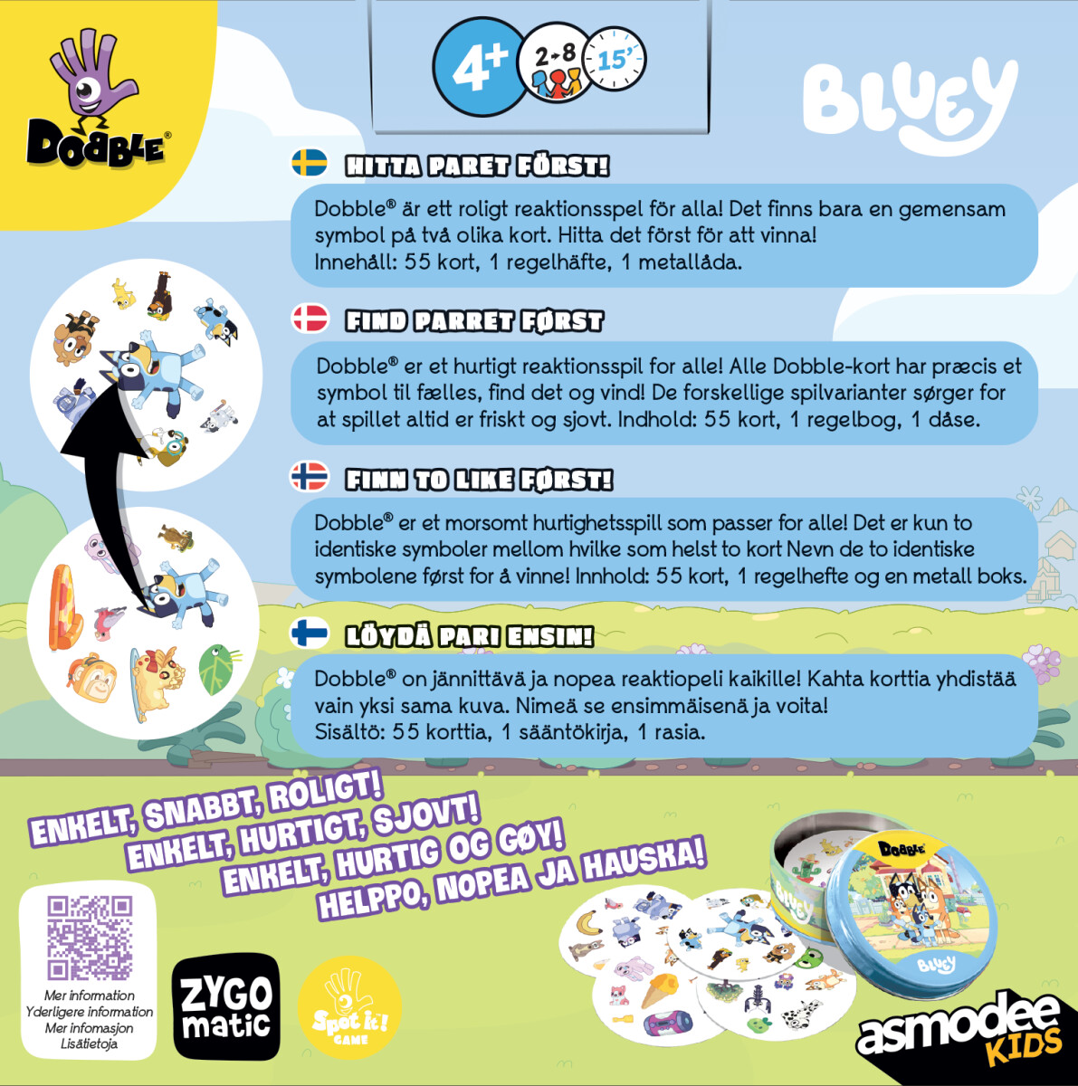 Dobble - Bluey Nordic Dobblu07Nor