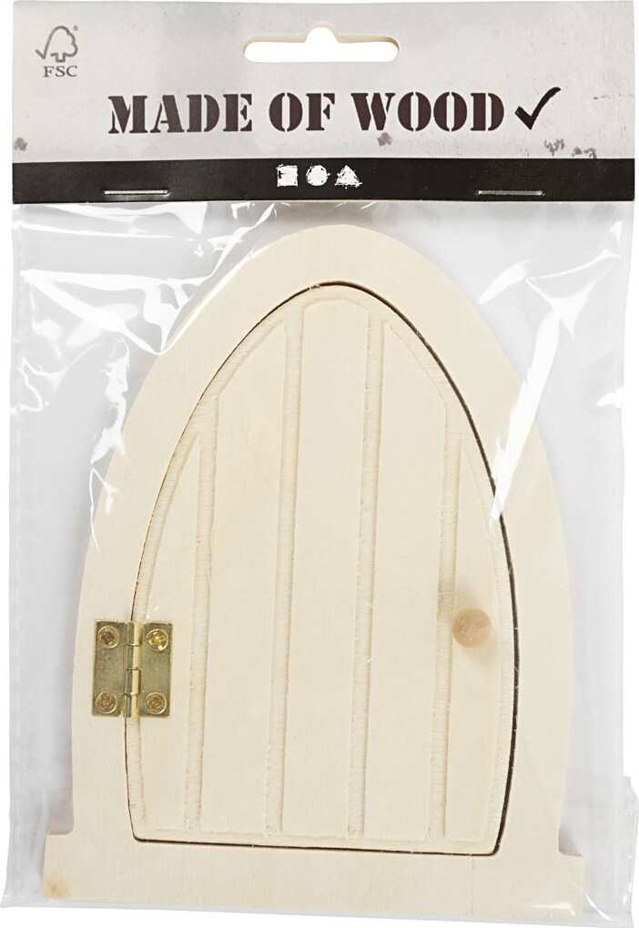 Dør Med Hængsler - H 13 Cm - B 10 Cm - 1 Stk