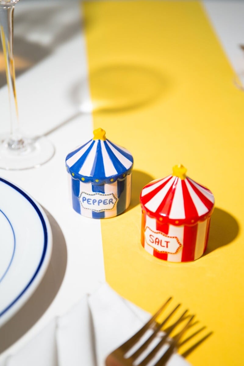 Doiy - Sal Og Peber Sæt - Funfair - Red Blue White Yellow