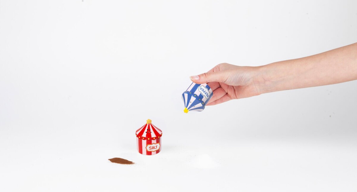 Doiy - Sal Og Peber Sæt - Funfair - Red Blue White Yellow