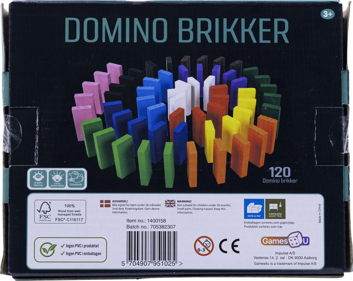 Domino Brikker - Spil Med 120 Brikker
