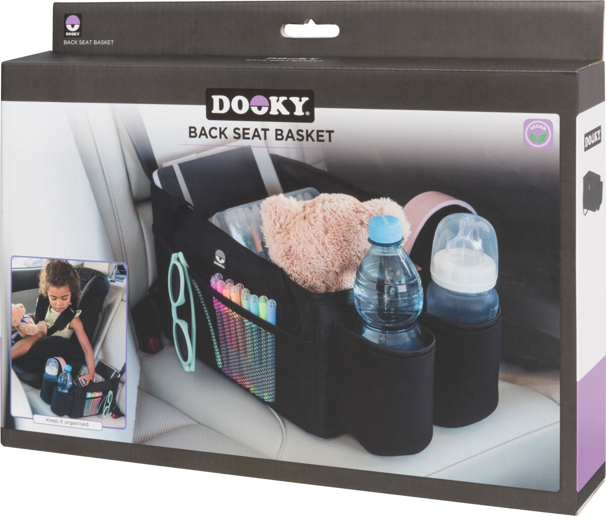 Dooky - Bagsæde Opbevaringskurv - 20 Cm X 38 Cm X 18 Cm