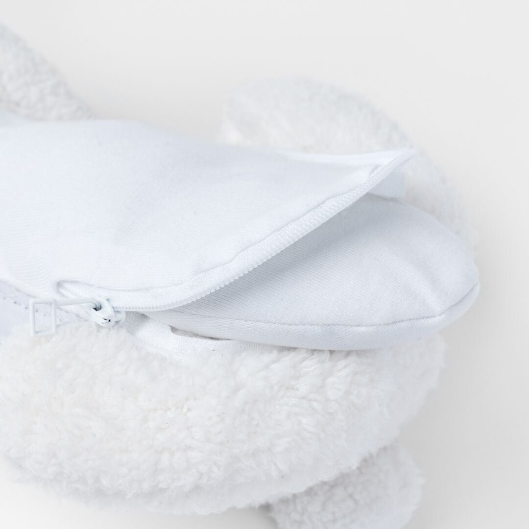 Doomoo - 2-I-1 Baby Varmepude Bamse - Kanin - Creme