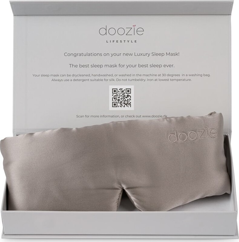 Doozie - Luksus Sovemaske Perle Grå