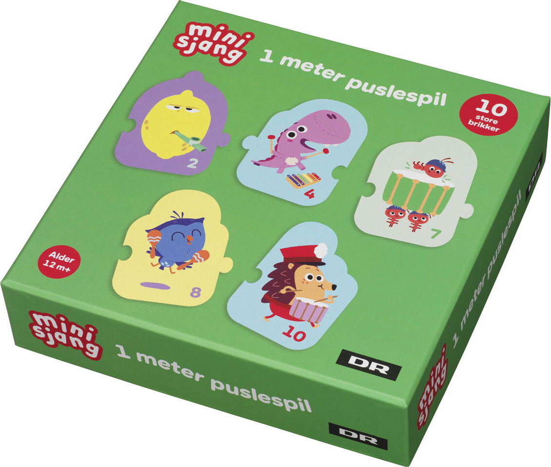 Dr Minisjang - Børste Puslespil - 10 Brikker - 1 Meter