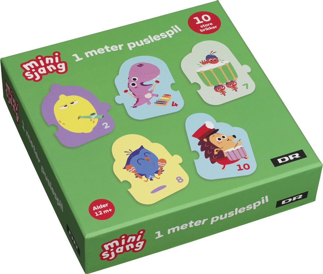 Dr Minisjang - Børste Puslespil - 10 Brikker - 1 Meter