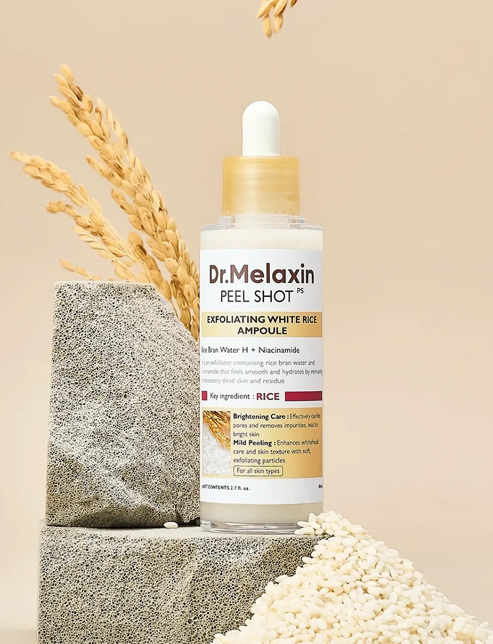 Dr Melaxin - Peel Shot Exfoliating Ampoule - White Rice - 200 Ml