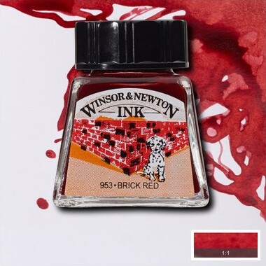 Winsor Newton - Tegne Blæk - 14 Ml - Brick Rød