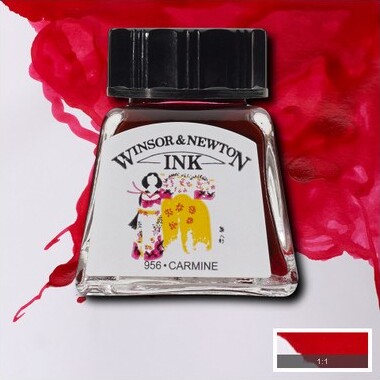 Winsor Newton - Tegne Blæk - 14 Ml - Carmine Rød