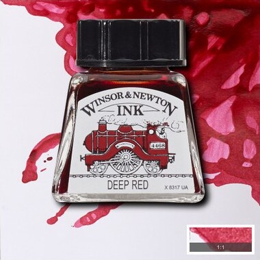 Winsor Newton - Tegne Blæk - 14 Ml - Dyb Rød