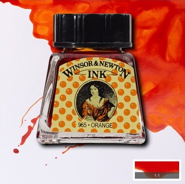 Winsor Newton - Tegne Blæk - 14 Ml - Orange 449 - 1005449 - Winsor Newton