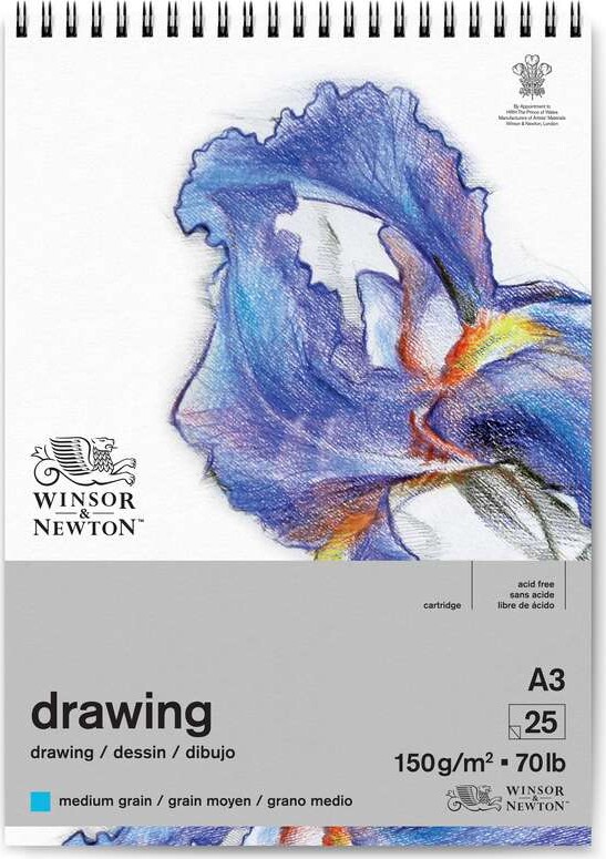 Tegneblok - A3 - Medium - 25 Ark - Winsor Newton