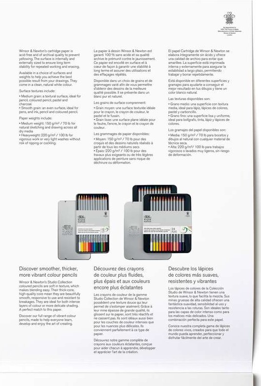 Tegneblok - A3 - Medium - 25 Ark - Winsor Newton
