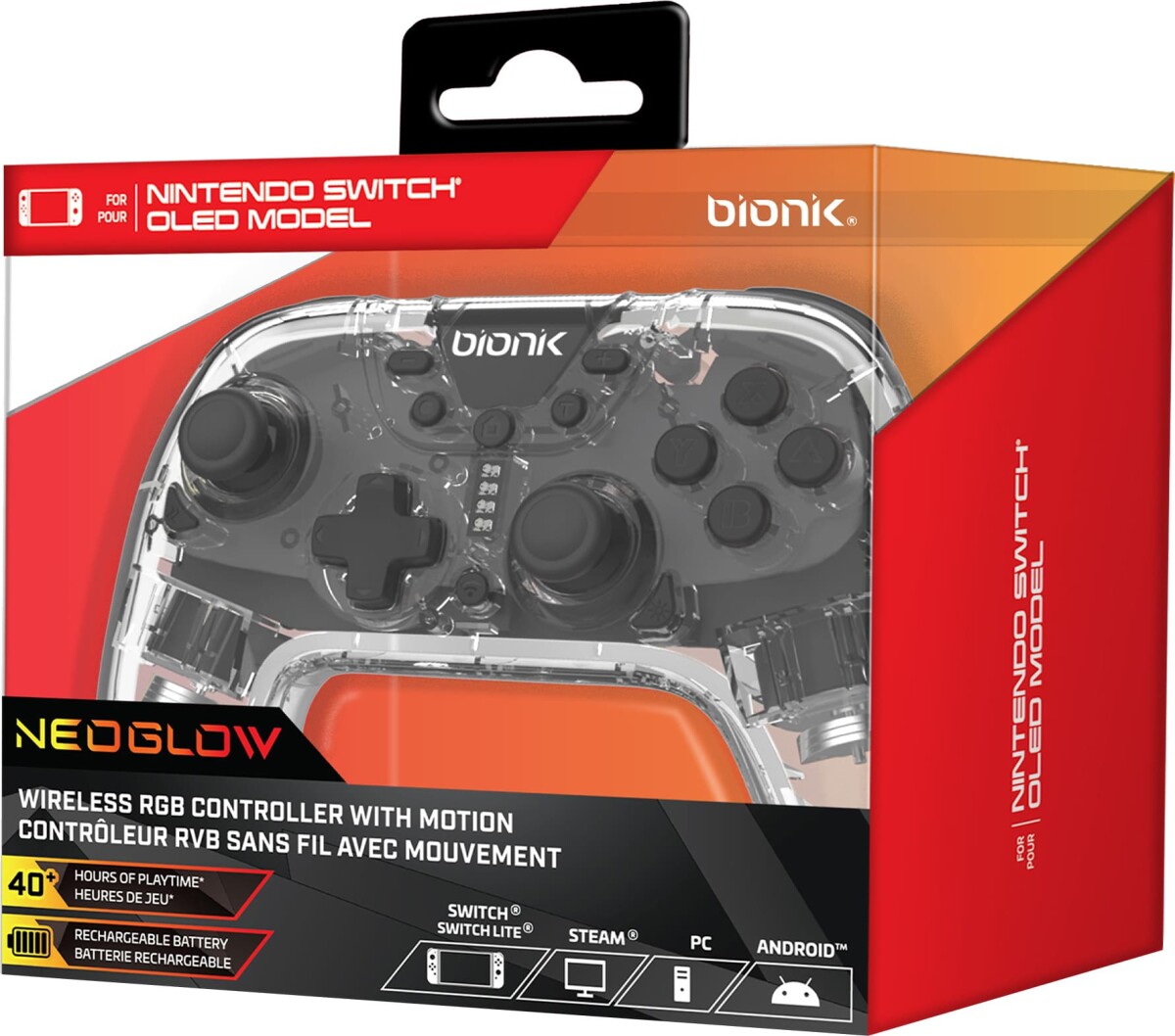 Dreamgear - Bionik Neoglow Controller Nintendo Switch