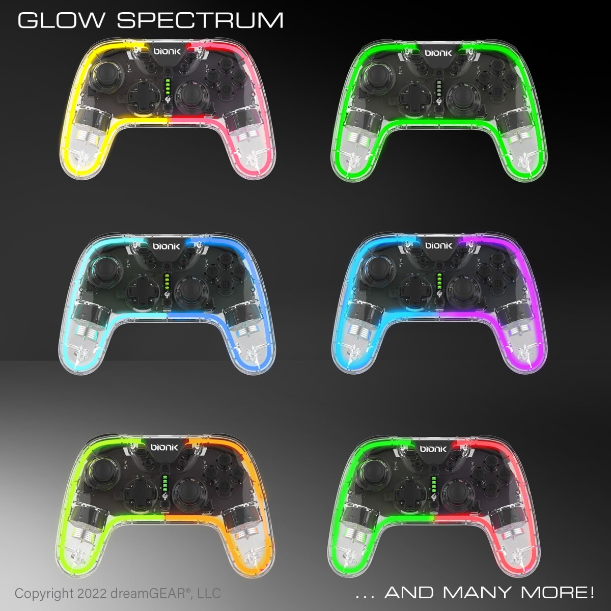 Dreamgear - Bionik Neoglow Controller Nintendo Switch