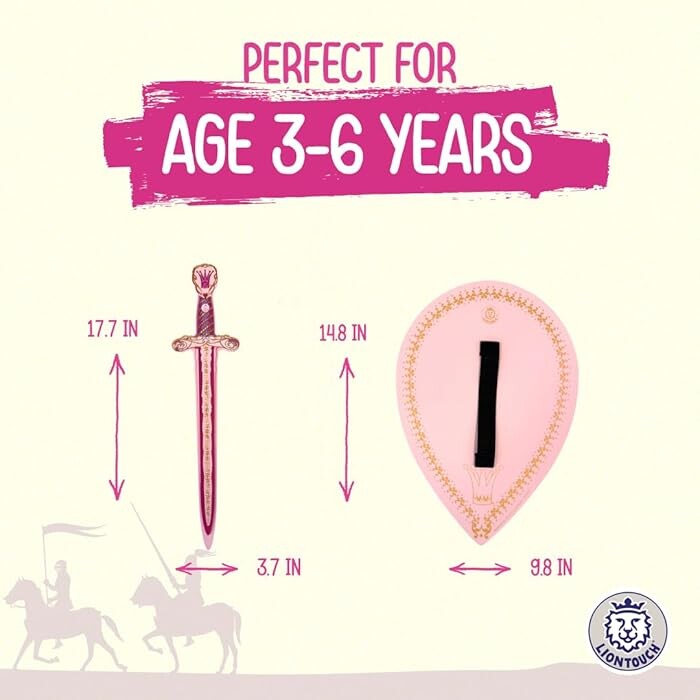 Liontouch - 2-I-1 Skumsværd Og Skjold Sæt - Dronning Rosa