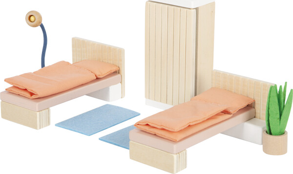 Dukkehus Møbler I Træ - Soveværelse - Small Foot