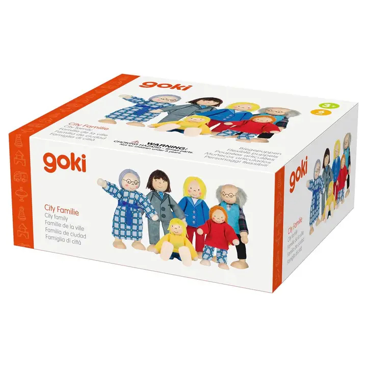 Goki - City Familie - Dukker Til Dukkehus - Træ