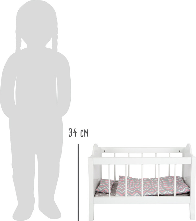 Dukkeseng I Træ - Hvid - Small Foot