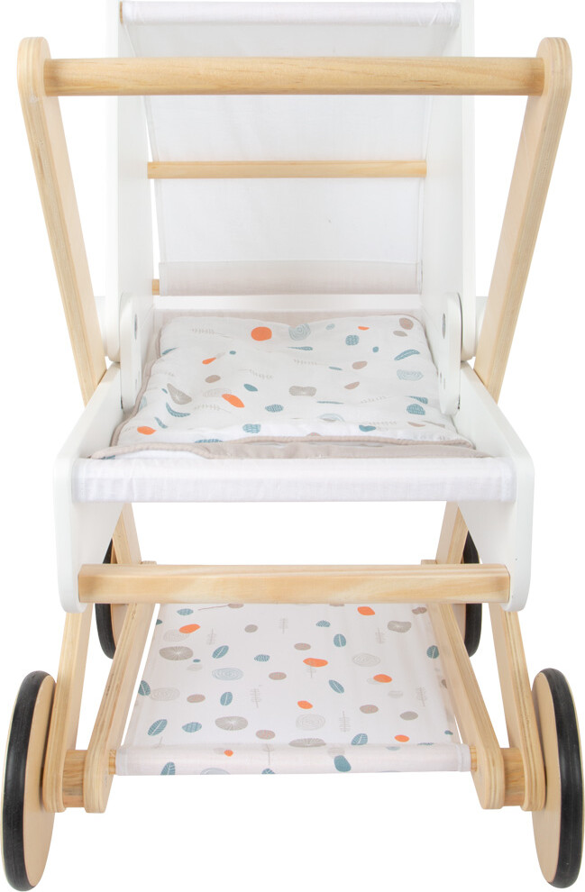 Dukkevogn I Træ - Hvid - Small Foot