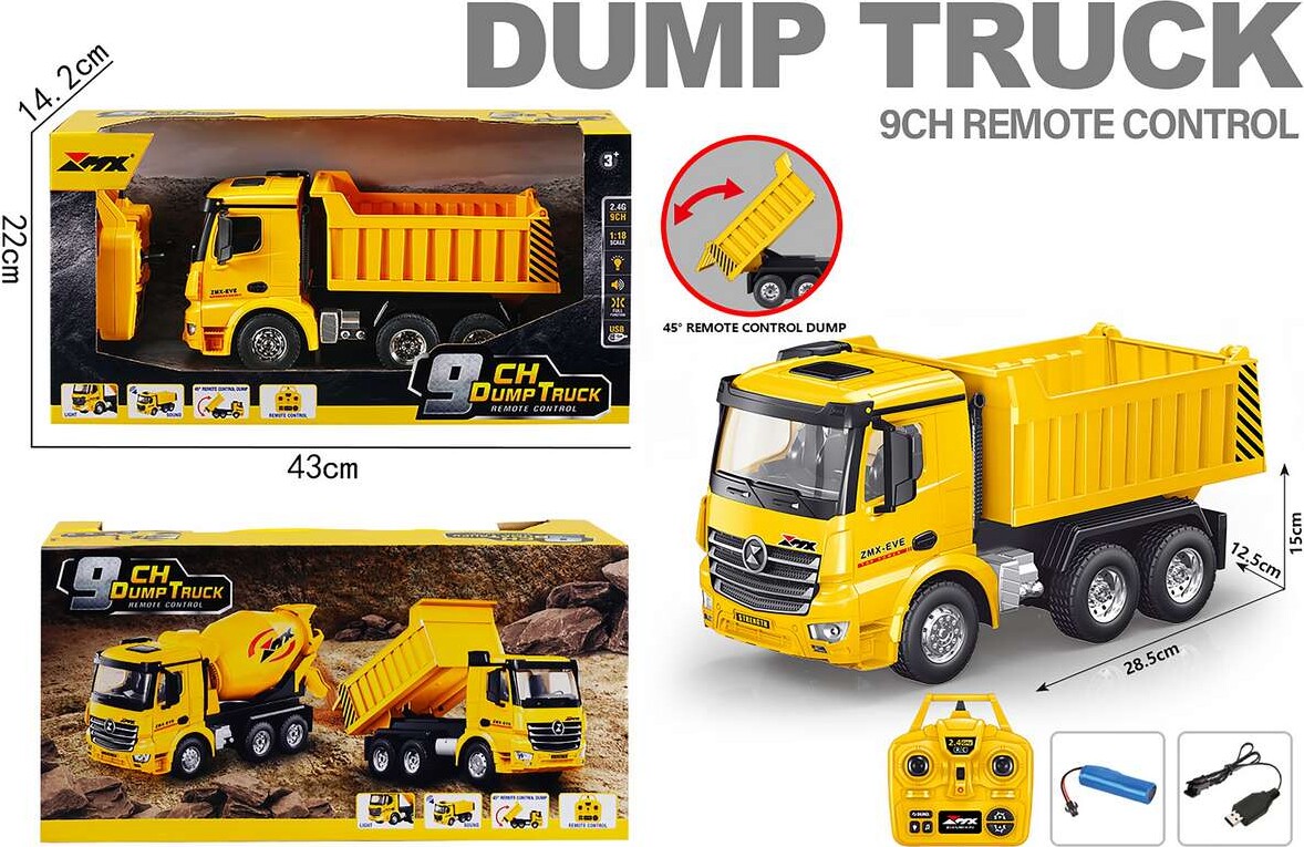 Dumper Rc 1 18 2 4Ghz 3 7V Li-Ion 9 Channels - Z6812A - Mx