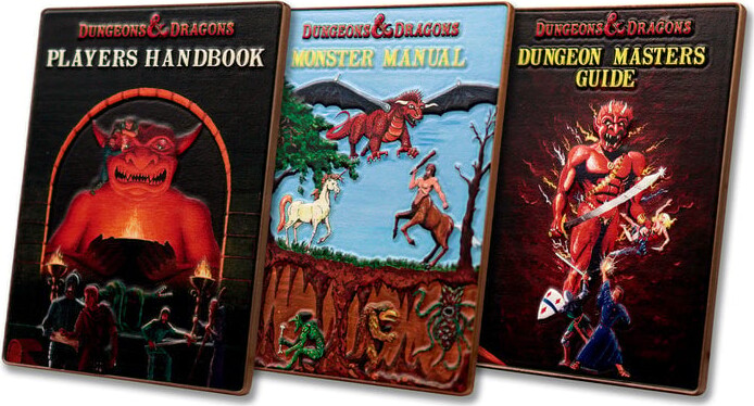 Dungeons Dragons 50Th Anniversary 1St Edition Book Cover Ingot Set