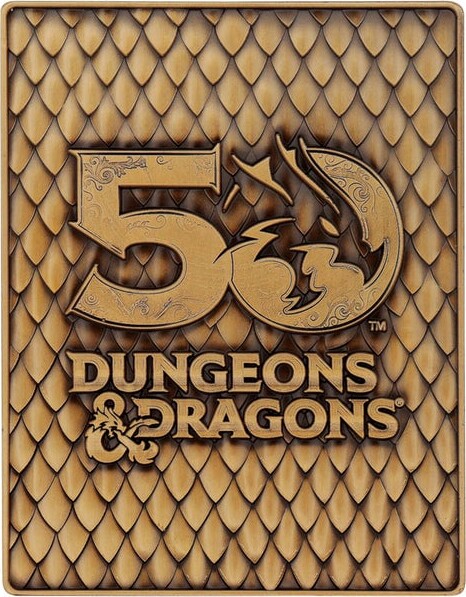 Dungeons Dragons 50Th Anniversary 1St Edition Book Cover Ingot Set