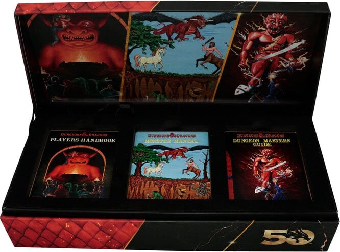 Dungeons Dragons 50Th Anniversary 1St Edition Book Cover Ingot Set