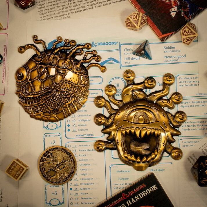 Dungeons Dragons 50Th Anniversary Beholder Twin Medallion Set