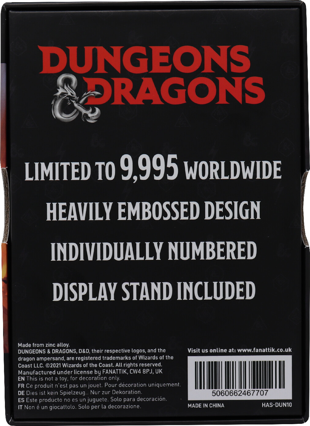 Dungeons Dragons Limited Edition Players Handbook Ingot