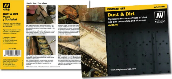 Vallejo - Dust Og Dirt Pigment Set 4X35 Ml - 73190