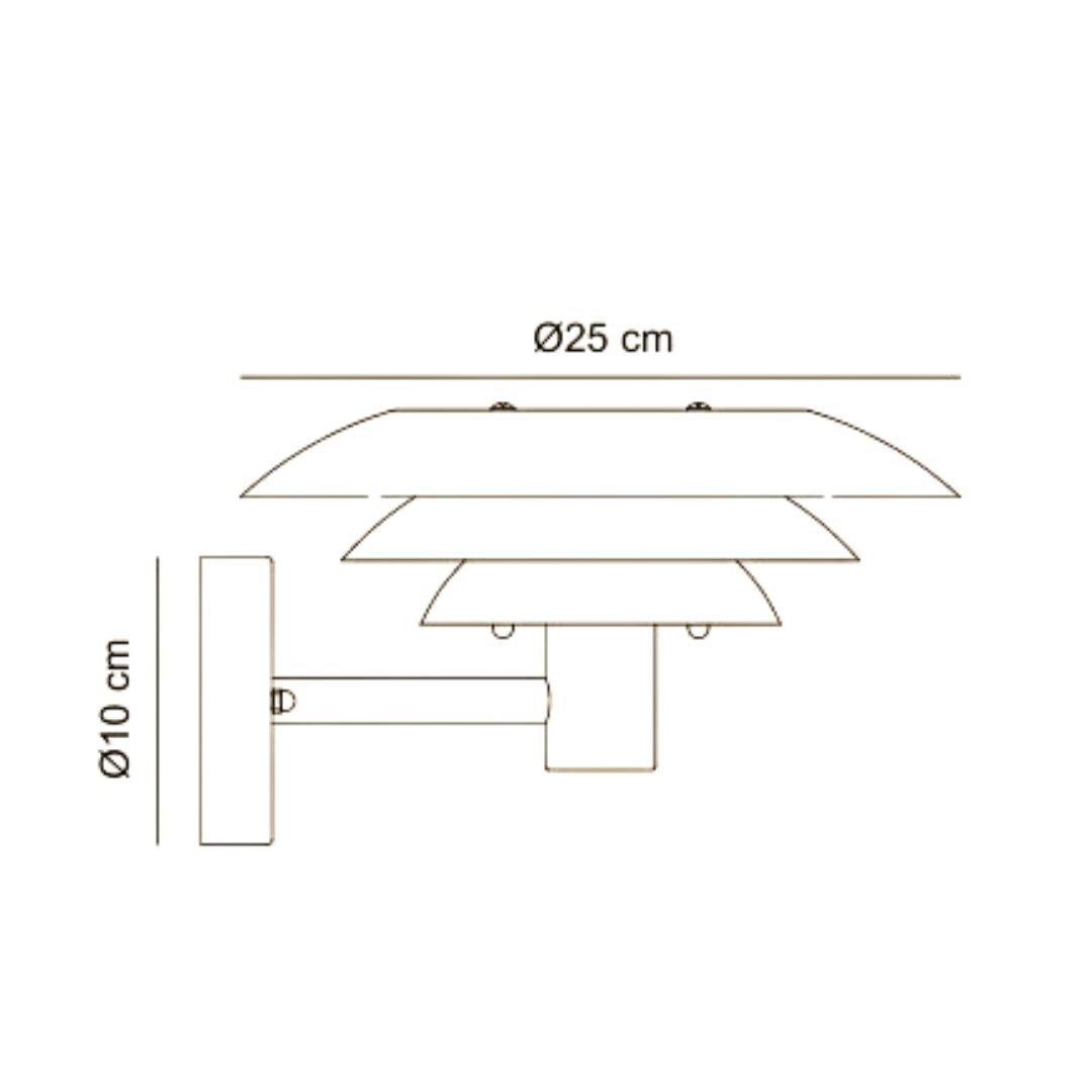 Dyberg Larsen Væglampe - Dl25 - Udendørs Lampe - Kobber Look