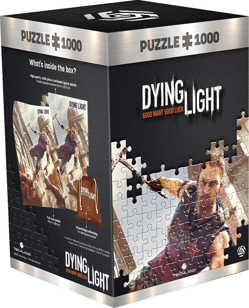Dying Light 1 Puzzle - 1000 Brikker - Inkl Plakat Og Pose - Crane