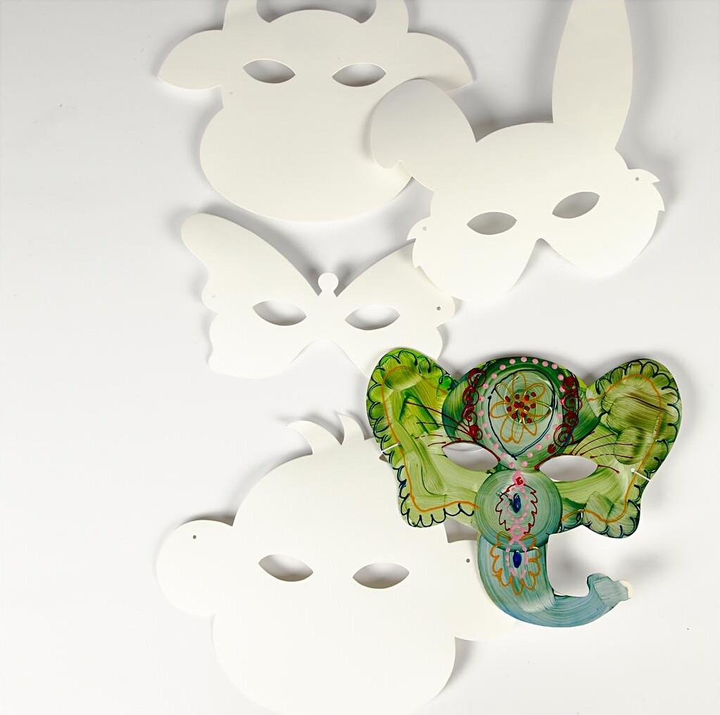 Mal Selv Masker - Dyr - Hvid - 100 Stk