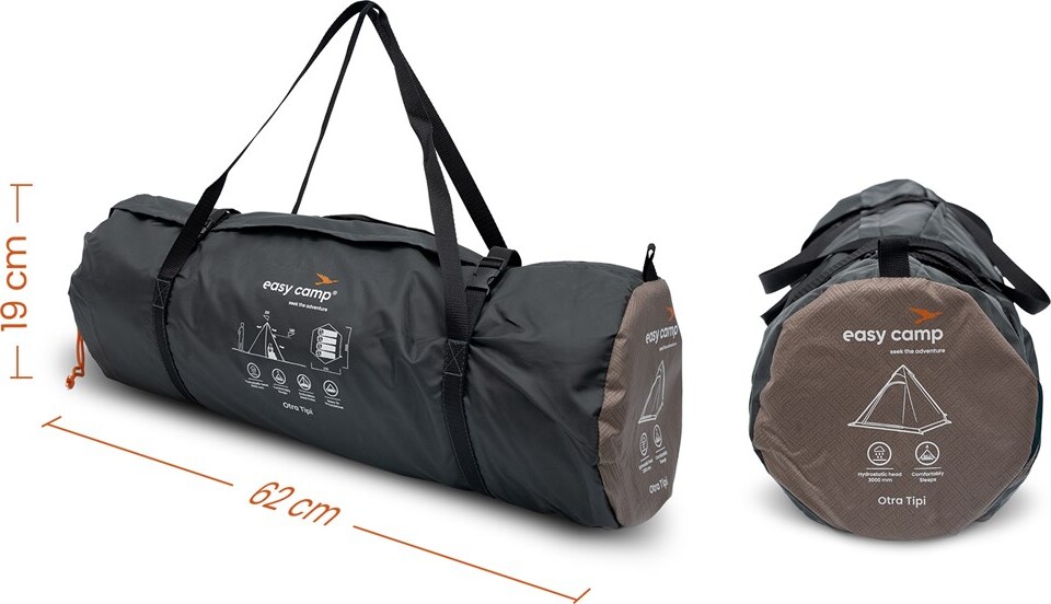 Easy Camp - Otra Tipi - Telt - 4 Personer - Mørk Sand