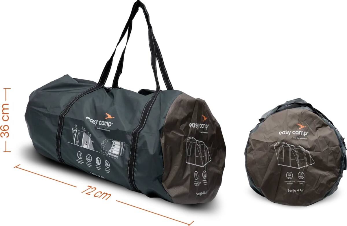 Easy Camp - Senja 4 Air - Oppusteligt 4 Personers Tunneltelt