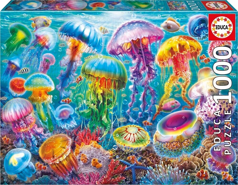 Educa - Jellyfish Puzzle - 1000 Brikker - Puslespil Med Gopler