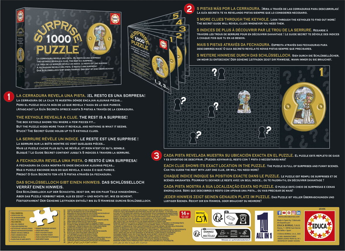 Educa - Surprise Puzzle 1000 - Knights Round The Table Puslespil