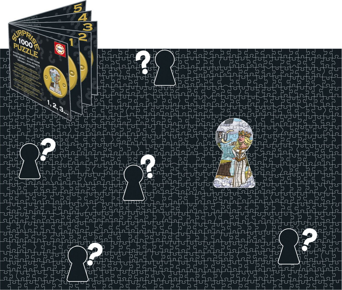 Educa - Surprise Puzzle 1000 - Knights Round The Table Puslespil